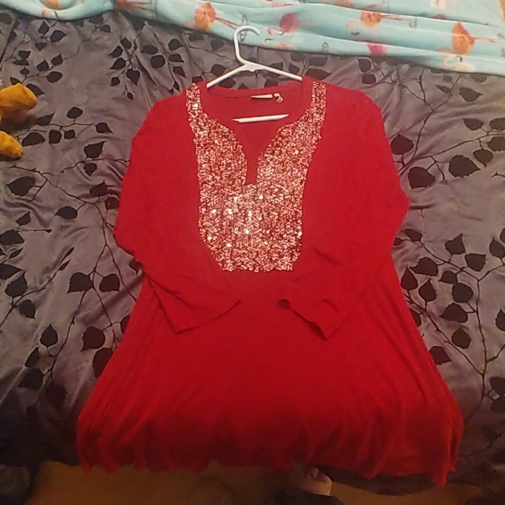 Sequin long tunic
